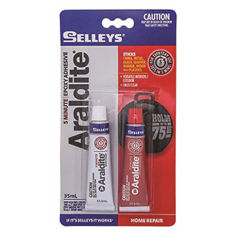 Selleys Araldite 5 Minute Everyday Epoxy Adhesive Tubes 35mL