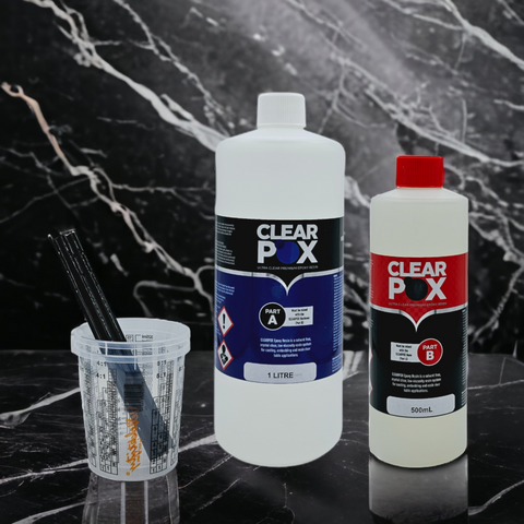 Clearpox Ultra Clear Epoxy Resin Kit (2:1 mix ratio)