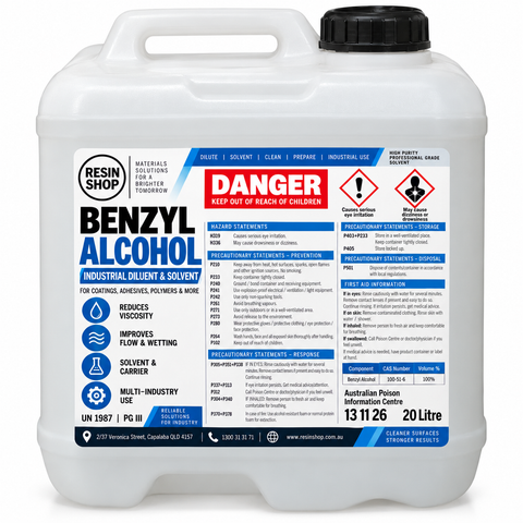 Benzyl Alcohol BP Grade | 99.99% Ultra-High Purity Preservative & Epoxy Modifier | 1L-20L