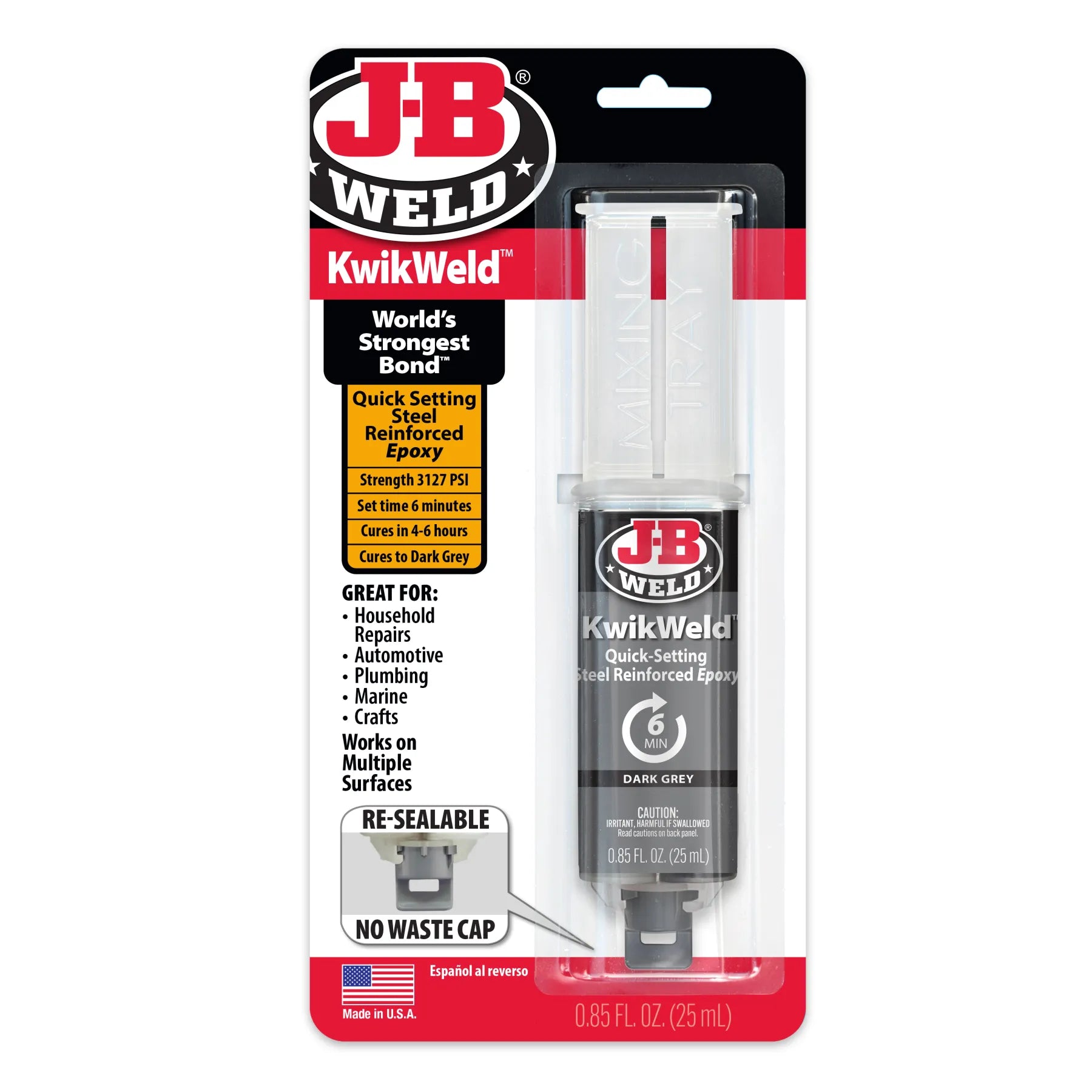 J-B Weld KwikWeld Fast | Quick-Setting Epoxy for Metal & More – 6-Min ...