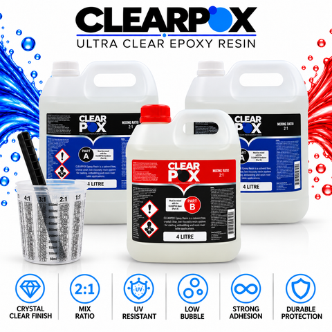 Clearpox Ultra Clear Epoxy Resin Kit (2:1 mix ratio)