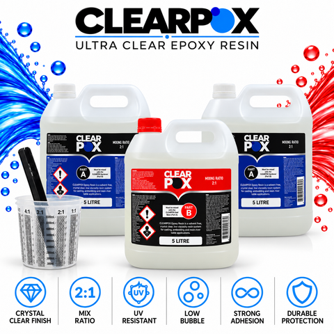 Clearpox Ultra Clear Epoxy Resin Kit (2:1 mix ratio)