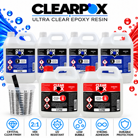 Clearpox Ultra Clear Epoxy Resin Kit (2:1 mix ratio)