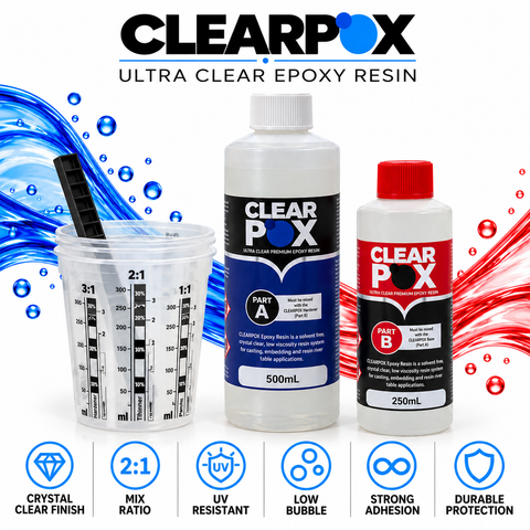 Clearpox Ultra Clear Epoxy Resin Kit (2:1 mix ratio)