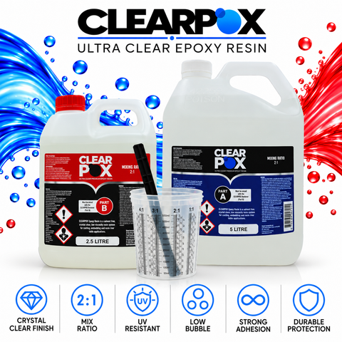 Clearpox Ultra Clear Epoxy Resin Kit (2:1 mix ratio)