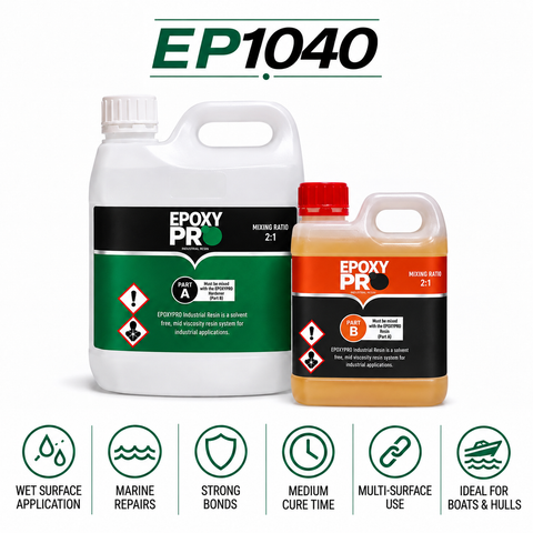 EpoxyPro EP1040 Damp & Wet Surface Marine Epoxy System 2:1