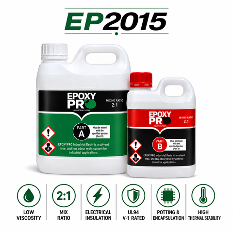 EpoxyPro EP2015 Protective Potting Low Viscosity Clear/Black/White/Grey