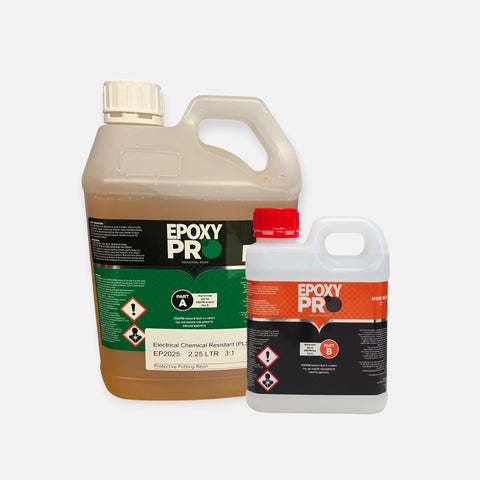 EpoxyPro EP2025 Chemical Resistant (PLS) Electrical Potting Resin 1800 cP 3:1 Amber