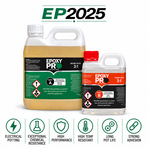 EpoxyPro EP2025 Chemical Resistant (PLS) Electrical Potting Resin 1800 cP 3:1