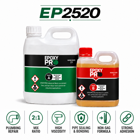 EpoxyPro EP2520 High-Viscosity Structural Plumbing & Pipe Repair Epoxy 2:1
