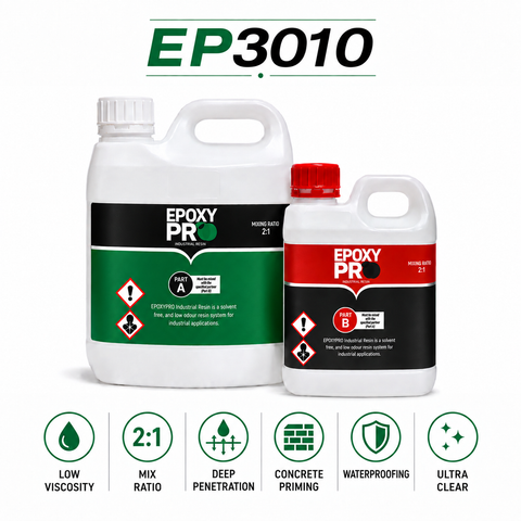 EpoxyPro EP3010 Penetrating Waterproofing Low Viscosity Clear 2:1 Resin System