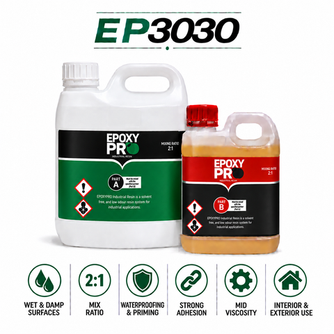EpoxyPro EP3030 Wet & Damp Surface Waterproofing and Priming Epoxy Resin 2:1