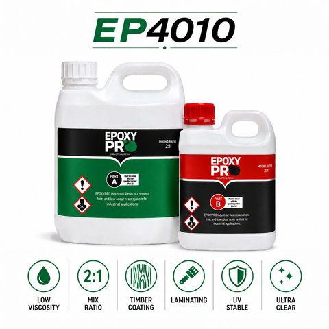 EpoxyPro EP4010 Ultra Clear Timber Coating & Laminating Epoxy System 2:1