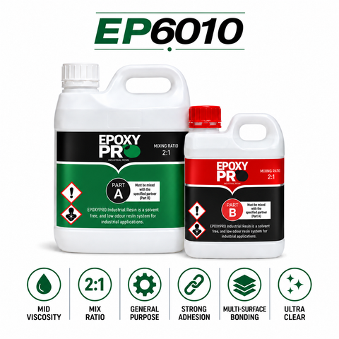 EpoxyPro EP6010 Clear Medium Viscosity Industrial Trade Epoxy Resin 2:1