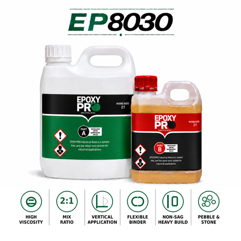 EpoxyPro EP8030 High Viscosity Vertical & Flexible Stone Epoxy 2:1