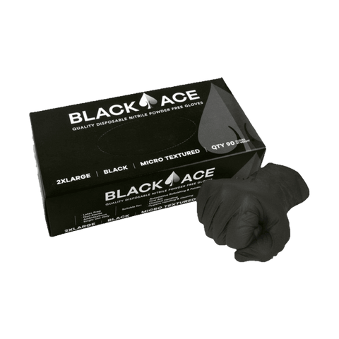 Black Ace Disposable Nitrile Gloves, Unpowdered L-XL - Resin Shop Australia