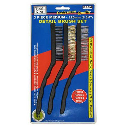 Tool King Wire Detail Brush Set – Small & Medium PKT 3