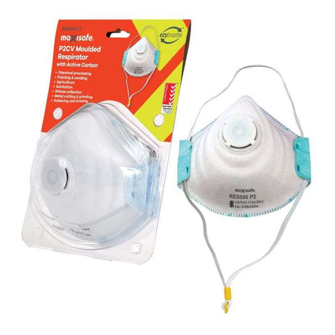 P2 Moulded Respirator with Carbon Filter & Valve, Card of 3 Default Title - Resin Shop Australia