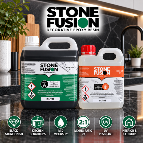 StoneFusion Countertop Black Epoxy Resin | 10% OFF October