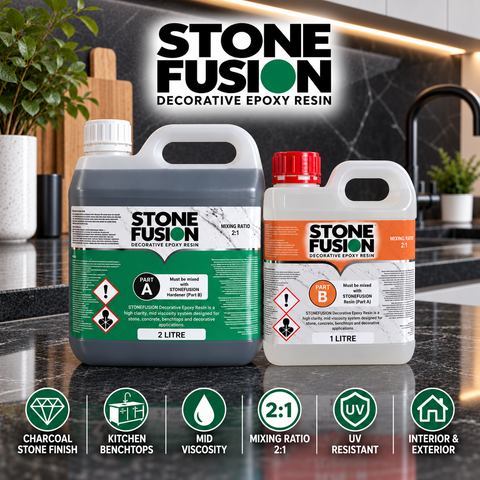 StoneFusion Countertop Charcoal Epoxy Resin | 10% OFF October